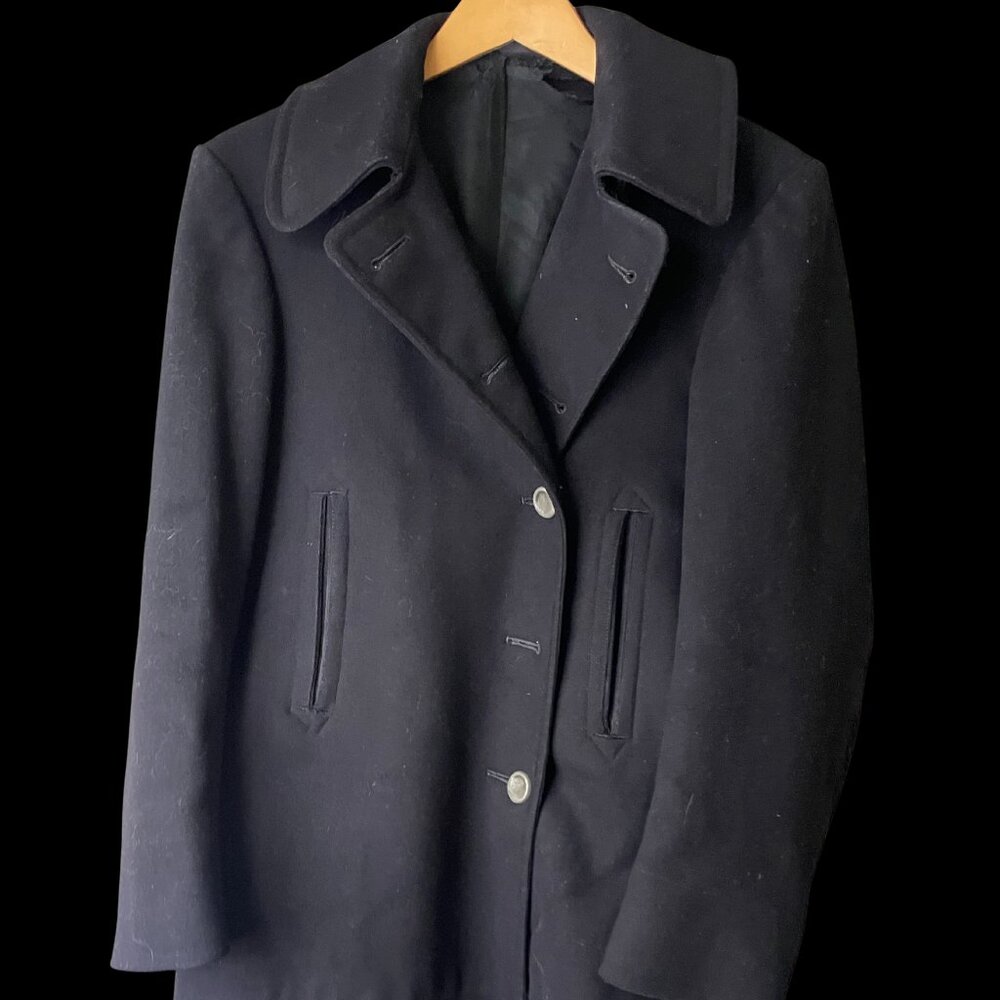 Vintage Black US Navy Peacoat